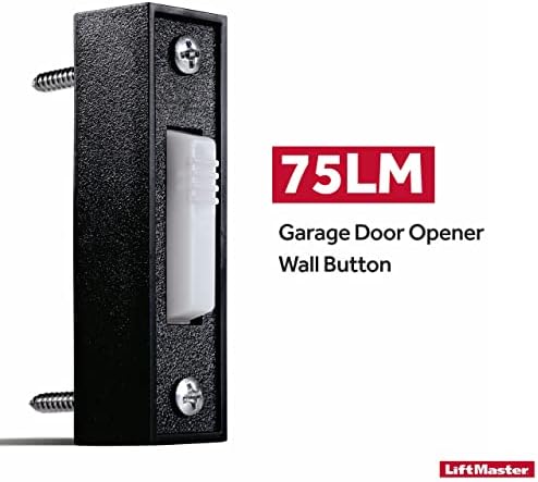 Liftmaster 75lm wallид монтиран со осветлена жична врата и копче за отворање на врата од гаража