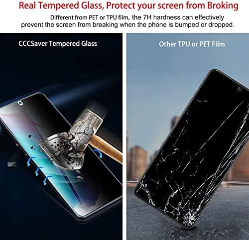 NC [2+2 Пакет] Заштитник На Екранот За Приватност за [Samsung Galaxy S22 Плус/S22+ 5G] 6,6 Калено Стакло Со Заштитник На Објективот на Камерата,[НЕ за S22 6,2 инчи] [Отклучување Отпечато?