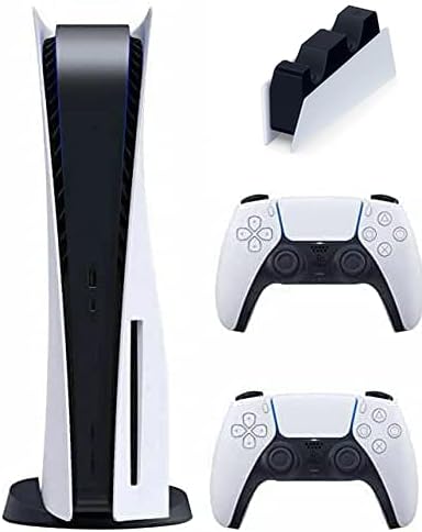 PlayStation 5 диск верзија PS5 Конзола -Дополнителен контролер со станица за полнење DualSense, 4K -ТВ игри, излез од 120Hz 8K, 16 GB GDDR6,