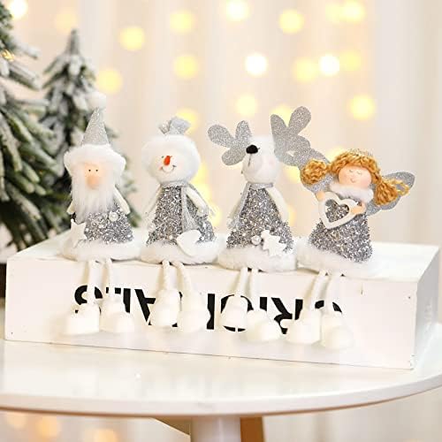 Декоративни куки за украси со кристали Божиќна декорација испорачува ангел кукла старец кукла другар желка Божиќна украс кадифен кадифен украс