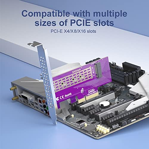 Redlux PCIE 3.0 до NVME M.2 адаптер за M.2 SSD, X4, поддржува PCIe M.2 SSDS: 2230, 2242, 2260 и 2280 дискови