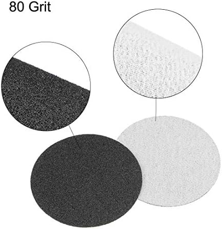 Uxcell 3 инчи влажни суви дискови за пескарење 80 решетки и јамка од шкурка за јамка Електростатски песок за садење силикон карбид