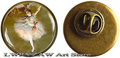 Балерина Арт Пин, Шарм танчерска уметност брош, класичен уметнички накит, балерина стаклен пин, балерина брош, М154