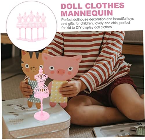 Toyvian 12 парчиња облека за екранот на облеката за облека за облека деца кукли манекенки за облека дисплеј кукла фустан дисплеј манекен