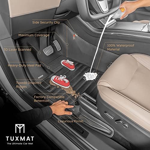 TuxMat - За модели на Chevrolet Suburban 7 -Seat 2021-2024 - сопствени душеци за автомобили - максимално покритие, цело време, измерено ласер - овој целосен сет вклучува 1, 2 -ри и 3 -ти реда