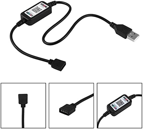 Vrabocry Mini безжична контрола RGB LED лента за светло LED контролер 5V 12V 24V USB кабел Bluetooth 4.0 за контрола RGB LED лента