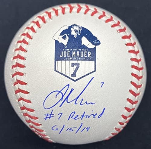 Maо Мауер 7 се пензионираше на 6/15/19 потпишано пензионерско лого Бејзбол ЈСА - автограмирани бејзбол