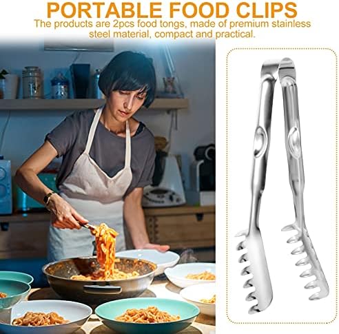Луксузни мулти алатки мулти -алатка 2 парчиња шпагети кои служат манжетни лакови од нерѓосувачки челик за готвење за прицврстување на мешунки