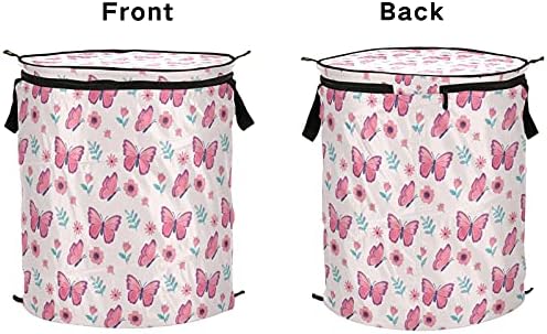Акварел пеперутка Поп -дополнете ја алиштата за алишта со капакот за складирање на капакот, склопувачка торба за перење алишта за кампување пикник