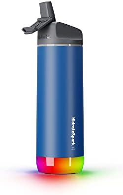 Hidrate Spark Pro Smart Water Shotter - Патеки за внес на вода и сјај за да ве потсетат да останете хидрирани - капа за слама,