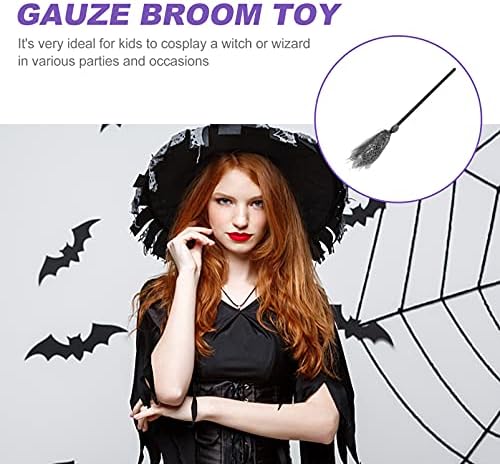Homoyoyo Brootstick Broom Props Halloweeen Witch With Broot Halloween Costume Party Party Supplies
