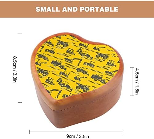Тешка опрема и машини дрвени музички кутии со форма на срцева форма на музички кутии гроздобер дрвена кутија за подарок