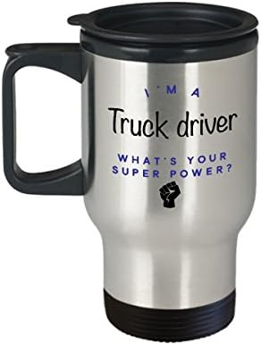 Возачите На камиони Патуваат Кригла, Јас Сум Возачи На Камиони Што Е Супер Моќ? Смешни Чаши За Кафе Во Кариерата, Идеја За Подарок