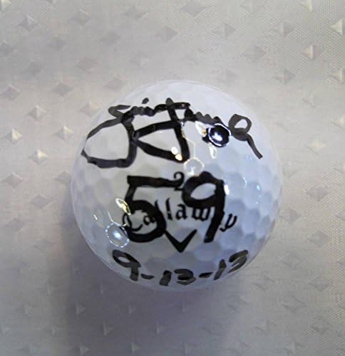 Jimим Фјурик потпиша „59, 9-13-13“ Callaway Hex Black Tour Golf Ball Auto PSA/DNA-Автограмирани топки за голф