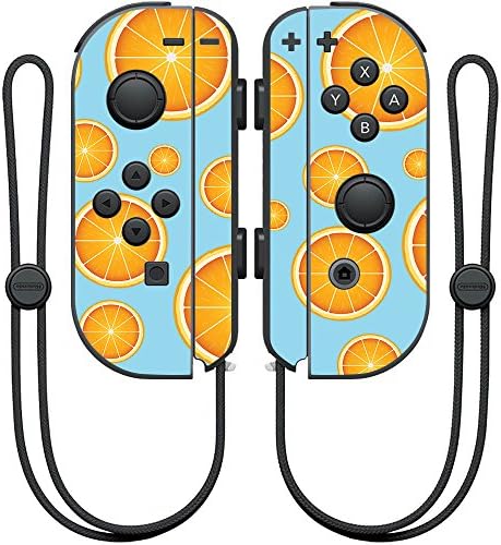 MOINYSKINS кожата компатибилна со Nintendo oyој-Кон контролор за завиткување на налепници на налепници кожи портокалови парчиња парчиња парчиња портокалови парчиња порток?