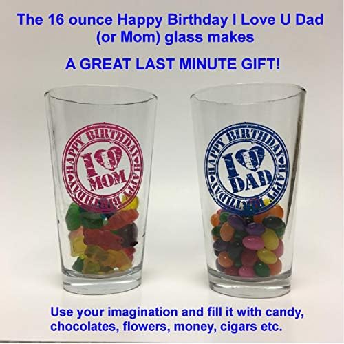 Роденденски Подароци за Мажи-Го Сакам У Тато, Среќен Роденден Пиво Стакло-Роденденски Подарок за 40-ти, 45-ти Или 50-ти Роденден на Тато-16