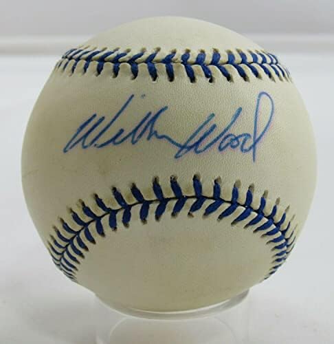 Wilbur Wood потпиша автограмски автограми Rawlingsо dimaggio Бејзбол Б103 - Автограмирани бејзбол