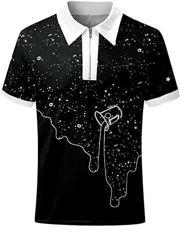 Машка машка машка маичка со кратки ракави со кратки ракави случајна основна маичка маица за голф атлетски мускулен маица за мажи
