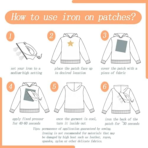 12 парчиња starвезда железо на закрпи за продолженија за облека-вметнати апликации DIY лепенки за шиење за торби ранец јакни декори