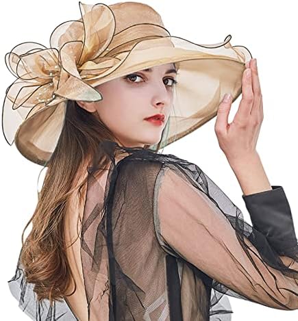 Машка вода капа базен женски летен фустан капа широк лист цвет невестински туш капа, сонце капи, капа, сенка капа
