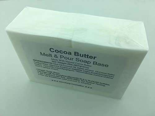 通用 2lb путер од какао се топи и истурете база на сапун, лесен за топење и истурање, природна, органска, веганска база на сапун, без палмино