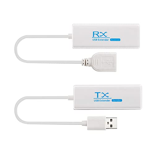 Gintooyun USB RJ45 200m Екстендер, USB Над RJ45, 1 ПАР USB 2.0 ДО RJ45 Продолжен Адаптер, Испраќач И Приемник, Преку Cat5e /Cat6 Кабел