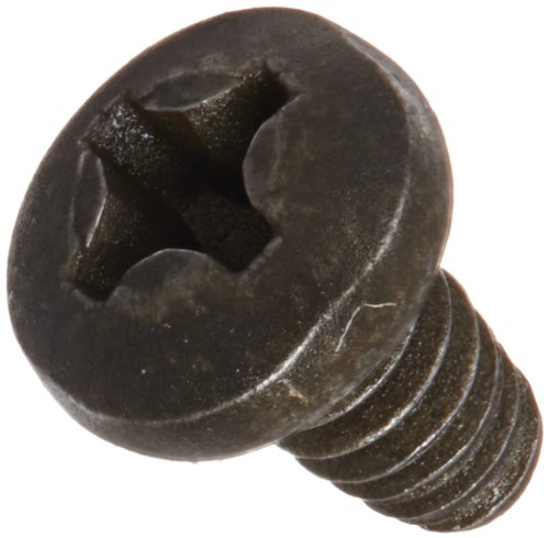 Мали делови од челична тава за глава, завртка за црна оксид, се среќава со ASME B18.6.3, 2 Drive Phillips Drive, 6-32 големина на