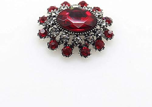 Нов гроздобер 10 парчиња стакло кристал ринестон копче рамен за украсување за цвет центар за коса DIY занаетчиски декор