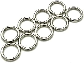3DancraftIt круг О прстен 2 / 50мм легури за цинк за вреќи за вреќи со вреќи со чанти за чанти, правење хардвер за хардвер, никел