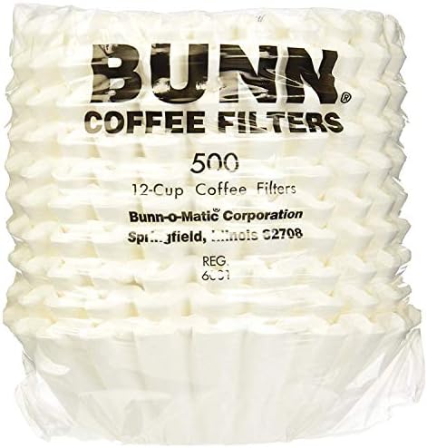 Bunn 20115.0000 1000 брои 12 чаши комерцијални филтри за пивара за кафе, бело