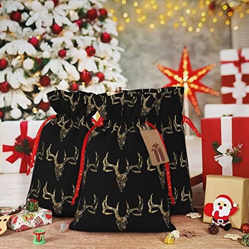Жици За Влечење Божиќни Торби За Подароци Лов-Елен-Глава-Камофлаж Претставува Торби За Завиткување Божиќни Вреќи За Пакување Подароци Торбички Средни