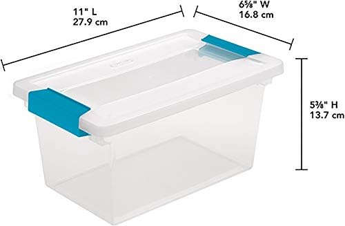 Стерилит Пластични Средни Клип Редење Кутија За Складирање Контејнер Со Капак За Заклучување За Дома, Канцеларија, Работен Простор И