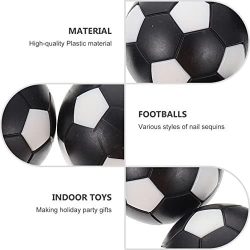 Besportble 10 парчиња бела игра фудбалски фусболи црни десктоп топка машина замена за подароци мини мм фудбали официјални фосбол фудбалски