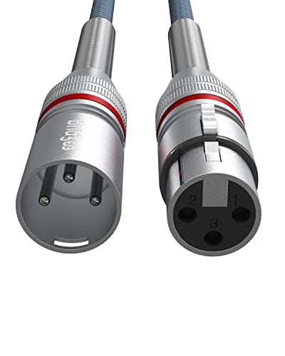 Микрофон кабел Bridgee XLR, XLR машки до женски аудио кабел најлон плетенка