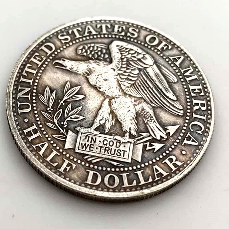 1877 Морган Антички Бакар Стариот Сребрен Медал Колекција монета 30мм Занает Комеморативна Монета Бакар Сребрена Монета
