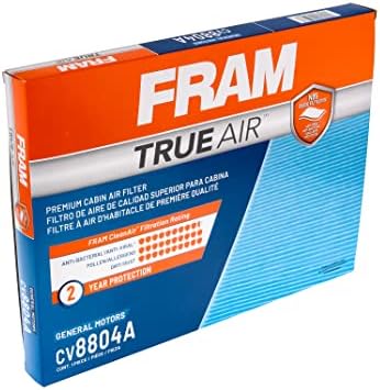 Fram Automotive замена Trueair Cabin Air Filter за патнички оддели за автомобили со двослоен филтер, 2 пакувања