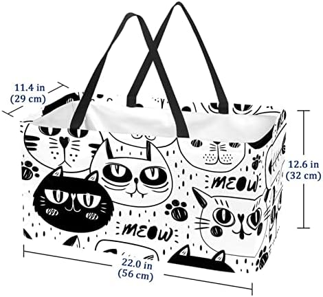 Кошар за еднократно шопинг, цртан филм мачки, се соочува со шема на преносни преклопни пикник намирници кеси за перење алишта