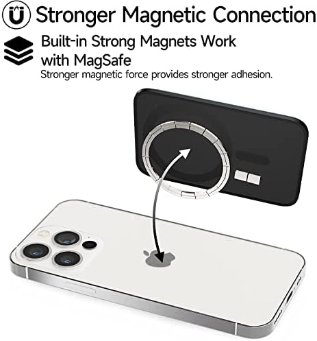 Магнетски паричник компатибилен со Magsafe, држач за картички за телефонска картичка со ликра, двоен слој картичка, компатибилен со iPhone 14 Pro Max/14 Pro/14/13 Pro Max/13 Pro/13/12 Pro Max/12 P