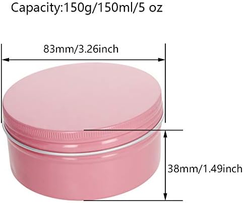Отмро 5оз Метални Тркалезни Лименки Алуминиумски Лимени Лименки Контејнери За Полнење Тегла 150мл Лимени Лименки Лимени Шишиња Контејнери