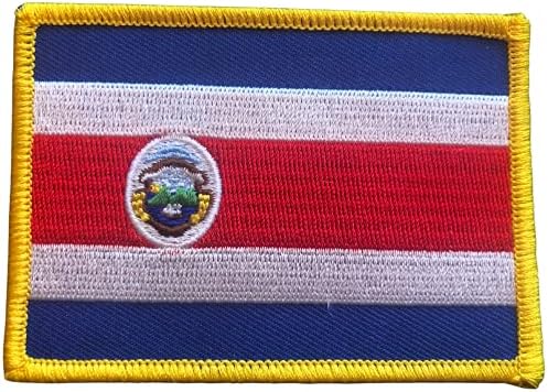 Знамето на Костарика 2,5-3,5 Везена железо-на лепенка-Покажете ја вашата гордост на República de Costa Rica