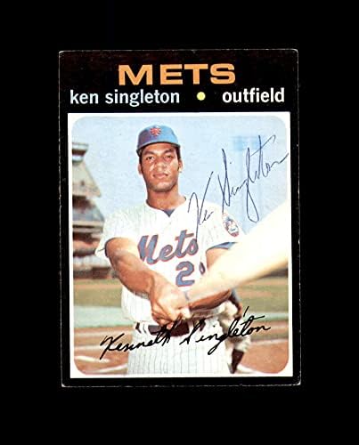 Кен Сингелтон рака потпишан во 1971 година Топс Newујорк Метс Автограм
