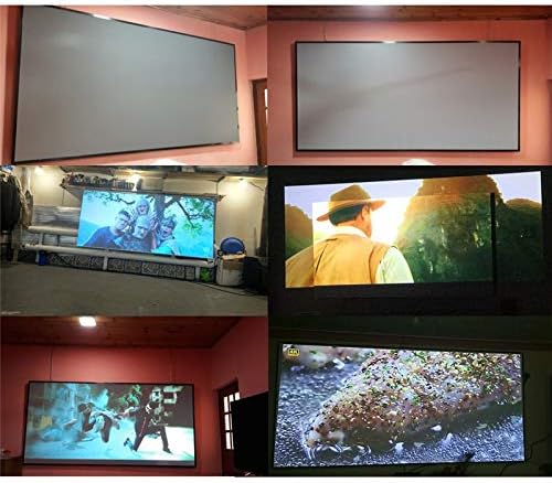 PBKINKM 16: 9 Проектор Едноставен екран за завеси 60 72 84 100 120 инчи домашна канцеларија на отворено преносен 3D екран за