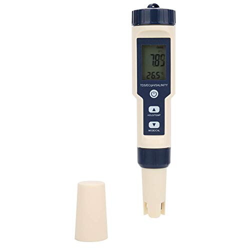 5-во-1 метар мултифункционален TDS Meter Meter Water5 Преносна дигитална pH соленост Temp TDS TDS EC PH Tapwater Tester Tester Detector