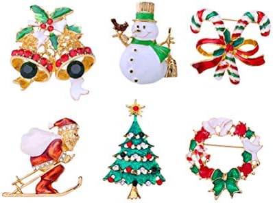 Амосфун Божиќ Брух модна легура Брух Исклучителна Божиќна значка Смешна брош за брош за забави на фестивалски банкет