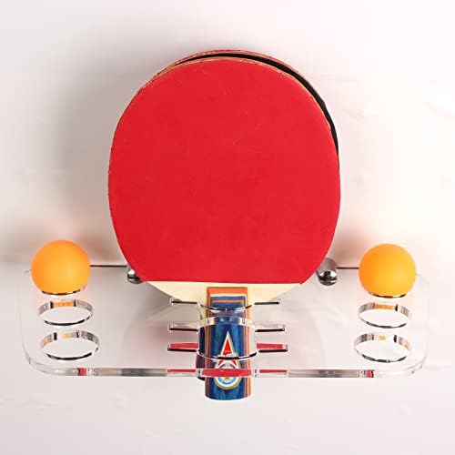 Пинг -Понг лопатка за складирање табела за табела за тениски рекет е приказ на wallид монтиран за 4 лопатки и топки складирање во бар просторија
