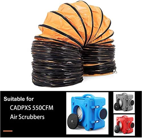 CADPXS 12 ПВЦ Флексибилни Канал Црево За Штит HEPA 550 Воздух Чистач, Лесно Складирање