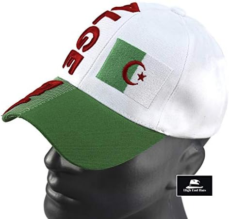 Капчиња со високи краци „Колекција на нации на Африка“ 3Д везена прилагодлива капа за бејзбол, Египет со грб, црно