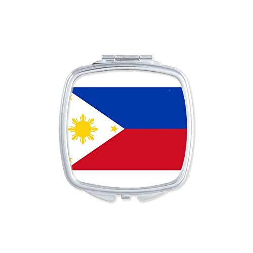Филипини Национално Знаме Азија Земја Огледало Пренослив Компактен Џеб Шминка Двострано Стакло