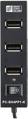 КОМПЈУТЕР-SH4PP1-K 4-ПОРТ USB Центар СО Прекинувач, Црна