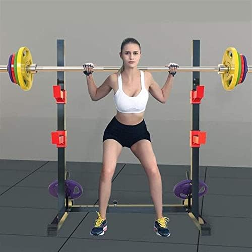 Zhangna Fitness Rack Profession Squat Rack Home Gym, сила тренинг за глувци, решетки цврсти челични сквоти Барбел БЕСПЛАТНО клупа